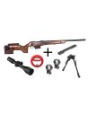 Pack PROMO CZ 600 Range "Série limitée AICS" Cal.308Win + Lunette MEOPTA 3-15X50 RD SFP + Bipied + Bore-snake REAL AVID